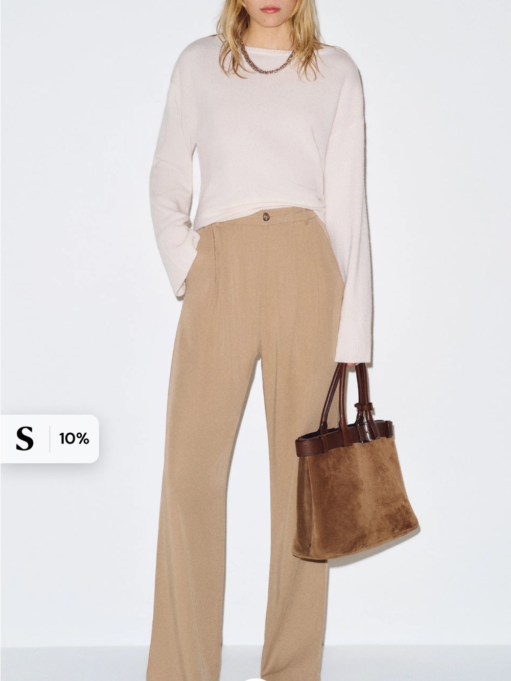 Reformation Mason Pants Trousers color: Khaki